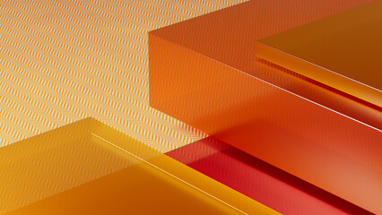 Transparent crystals create an abstract backdrop with warm hues