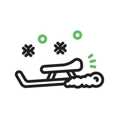 Sled icon vector image. Suitable for mobile apps, web apps and print media.