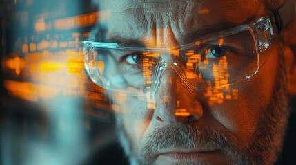 Engineers finetuning nextgen firewalls against cyberattacks selective focus, proactive defense, realistic, overlay, tech security hub backdrop