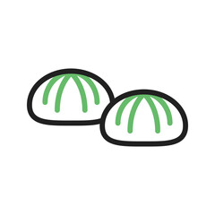 Small Baked Buns icon vector image. Suitable for mobile apps, web apps and print media.