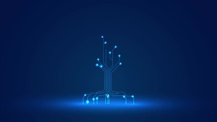 Sustainable innovation Trees are a cycle that combines with technology, transmitting Green Tech to help preserve the environment, ESG concepts and corporate innovation that do not destroy nature