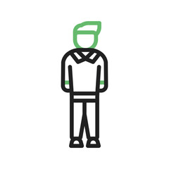 Student Standing icon vector image. Suitable for mobile apps, web apps and print media.