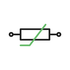 Thermistor icon vector image. Suitable for mobile apps, web apps and print media.