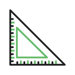 Triangle Ruler icon vector image. Suitable for mobile apps, web apps and print media.