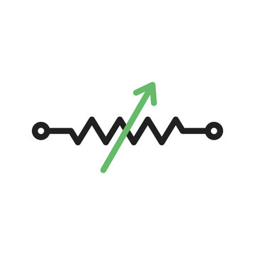 Variable Resistor icon vector image. Suitable for mobile apps, web apps and print media.