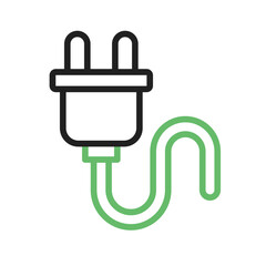 Wire and Plug icon vector image. Suitable for mobile apps, web apps and print media.