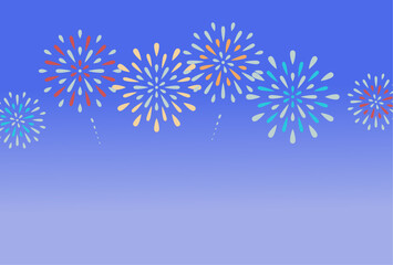 花火大会の背景のイラスト