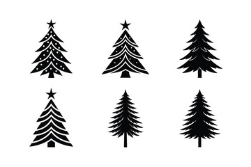 Fototapeta premium christmas tree set