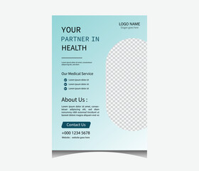 clean and modern healthcare flyer design