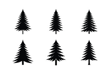 Fototapeta premium christmas tree set