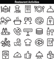Restaurant Activities Icons