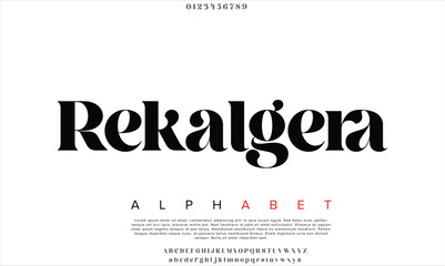 Luxury Rekalgera  alphabet letters font for logo