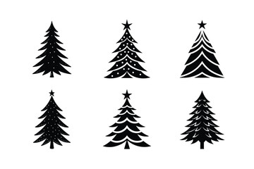 Fototapeta premium christmas tree set