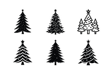 Obraz premium christmas tree set
