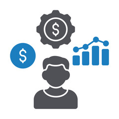 Sales analytics Vector icon which can easily modify or edit