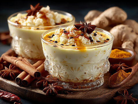 close-up photograph of creamy haldi doodh in a clear glass, drizzled with honey and a sprinkle of black pepper, emphasizing its soothing and health-boosting properties,