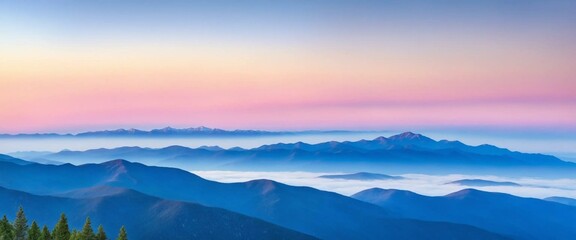 Fototapeta premium Tranquil Mountain Vista at Sunrise