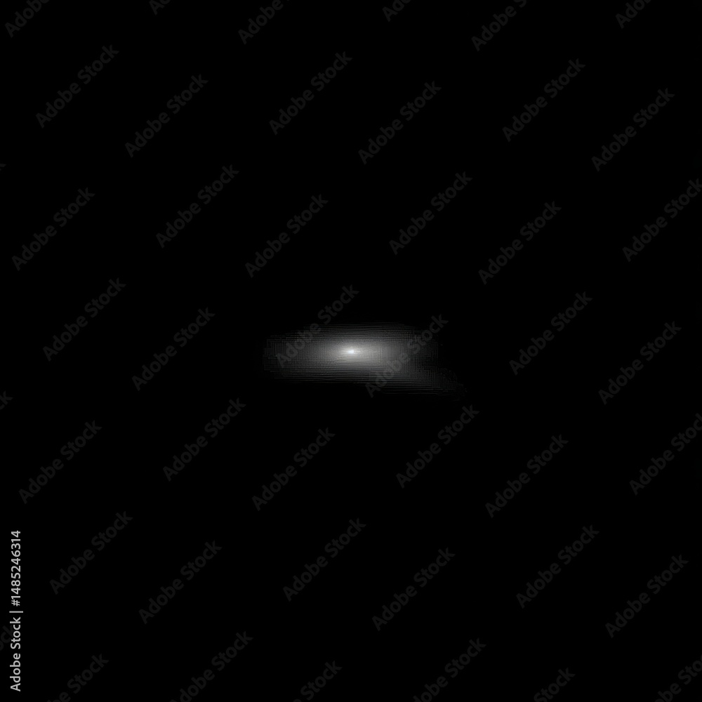 Poster A lone light source glows softly in the darkness, a subtle luminescence emerging from the void and breaking the shadows.