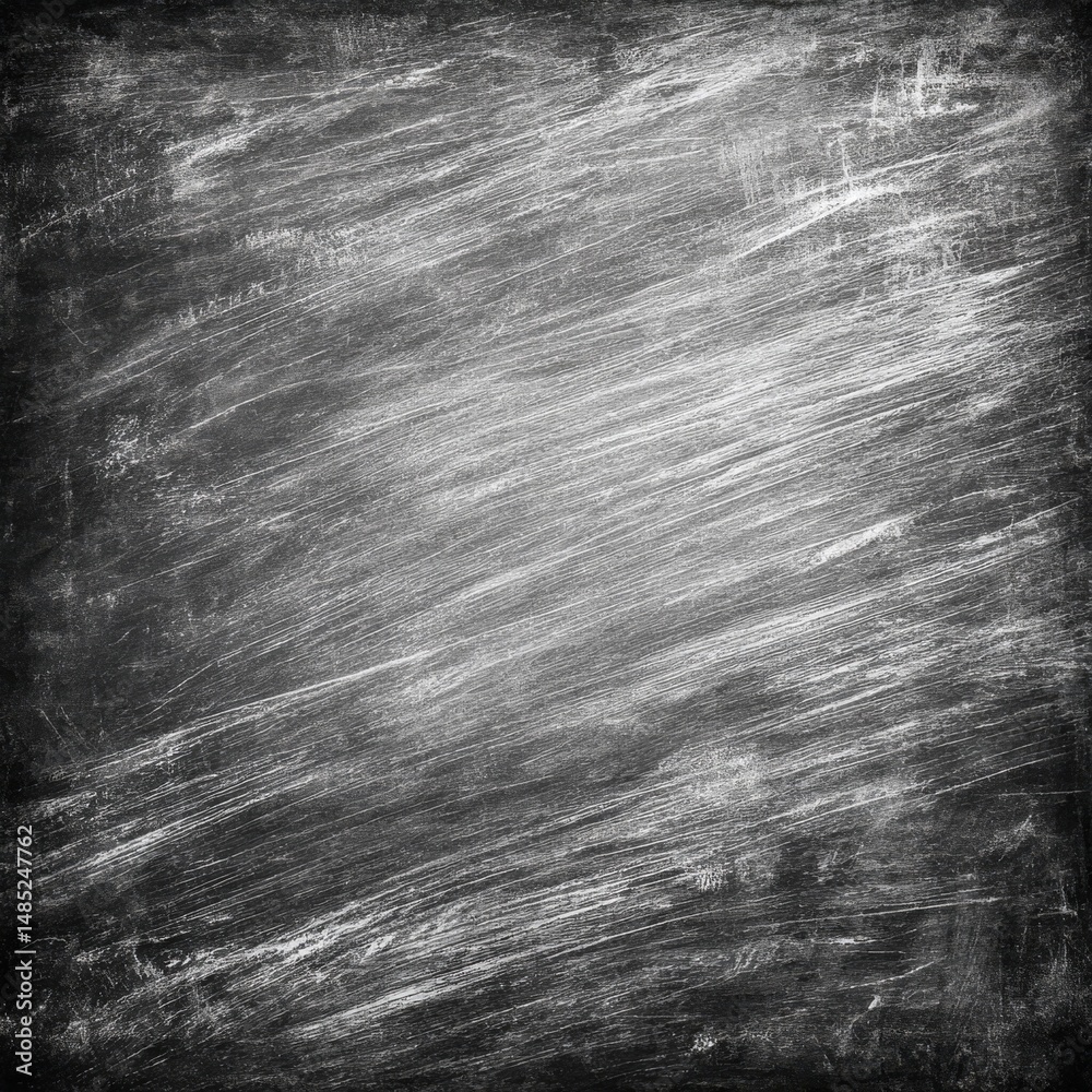 Fototapete distressed grayscale texture with scratches and vignette, dark and moody surface for design overlays