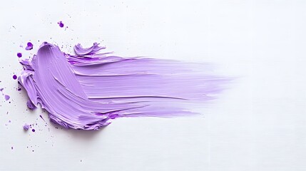 Lavender Acrylic Paint Texture on White Wooden Background