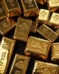 Golden bullion bars reflect prosperity and enduring monetary value.