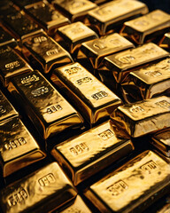 Golden bullion bars reflect prosperity and enduring monetary value.