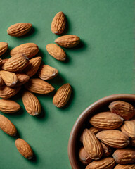 A simple yet elegant display of almonds.