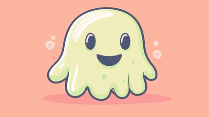 Obraz premium Cute Ghost Cartoon Illustration (12)