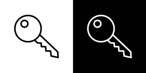 key icon line art, vector set