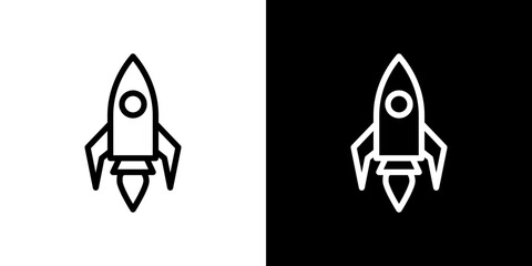 Startup icon line art, vector set
