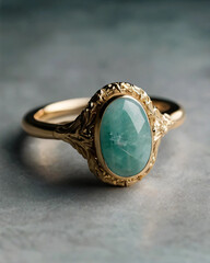 A timeless piece of jewelry with a central amazonite