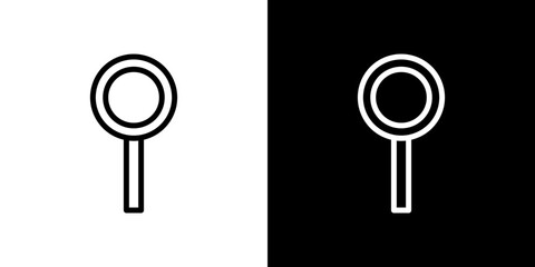 Search icon line art, vector set