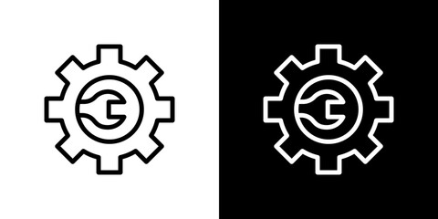 Project Development icon line art, vector set