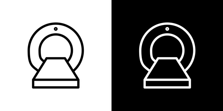 MRI icon line art, vector set