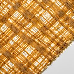 Golden Plaid Tissue Paper with Transparent Check Pattern