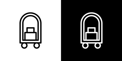 Hotel service icon line art, vector set