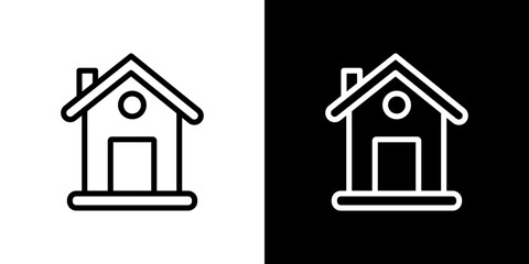 House icon line art, vector set