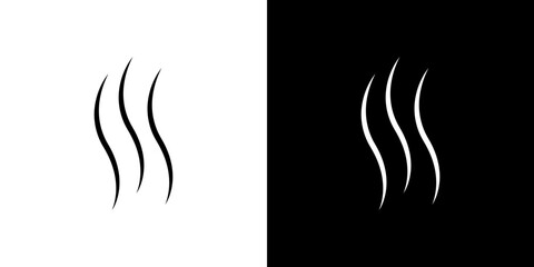 Heat icon line art, vector set