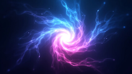Galactic Swirl – Glowing Energy Vortex Abstract Background
