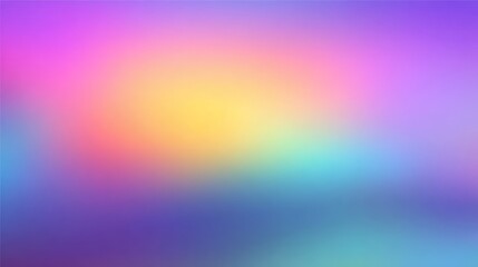 Abstract Colorful Gradient Background with Smooth Blend of Purple Pink Blue and Yellow Hues creating a Soft and Dreamy Artistic Texture