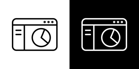 CRM icon line art, vector set