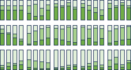 棒グラフのグラフィック素材イラスト