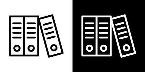 Binder icon line art, vector set