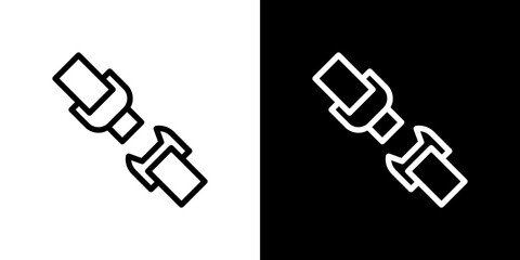 Air horn icon line art, vector set