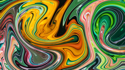 Liquid colorful motion background with colorful stripes