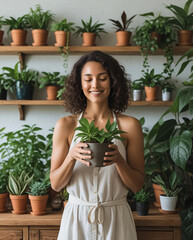 Plants in living environments enhance well-being and mindfulness.