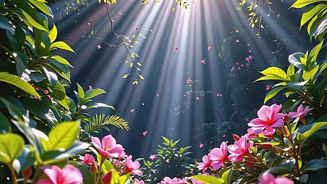green leaves and sun