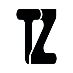 Tz letter logo vector icon illustration.