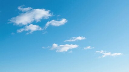 Vast blue sky with scattered clouds, a serene minimalist canvas of endless calm