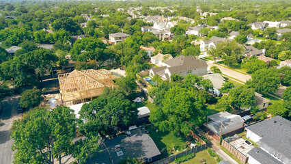 Wooden timber framing mansion houses new construction in affluent neighborhood near Walnut Hill in...